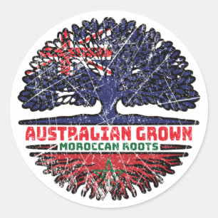 Sticker Rond Maroc Australie Australie racine d'arbre Maroc