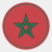 Sticker Rond maroc classique collant rond (Devant)