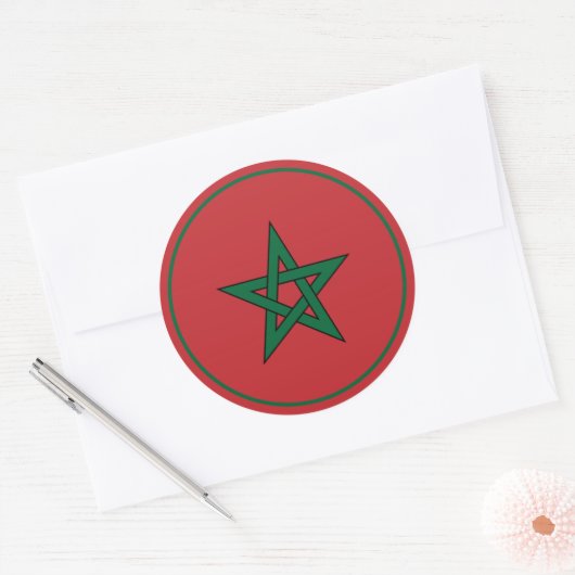 Sticker Rond maroc classique collant rond (Enveloppe)