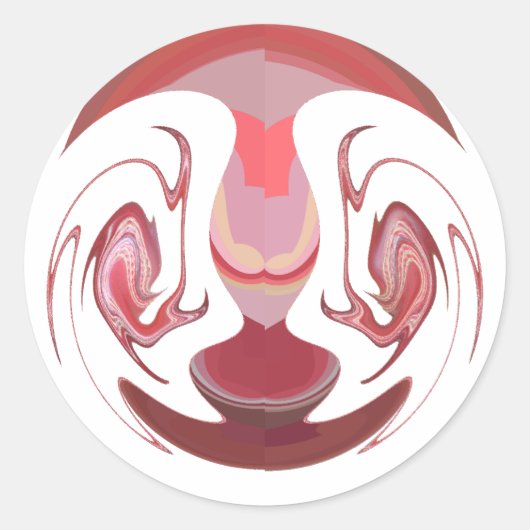 Sticker Rond Maroon Majesty : Rustic Radiance Texté Africain (Devant)