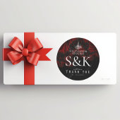 Sticker Rond Maroon Minimal Élégant Nikah Mariage islamique Fav