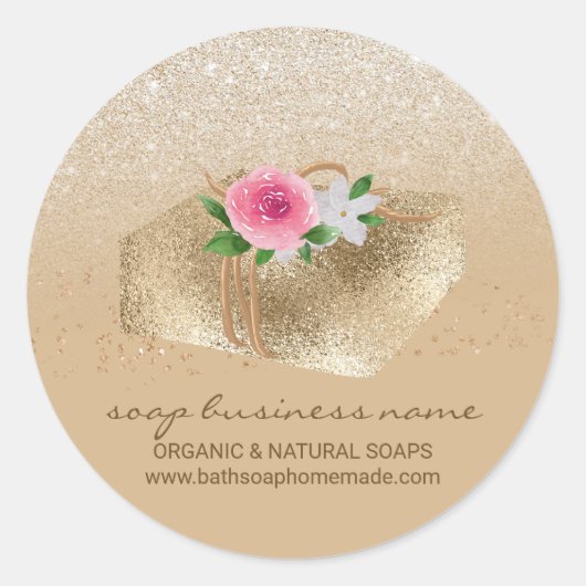 Sticker Rond Marque à étincelles de savon (Devant)