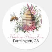 Sticker Rond Marque commerciale miel (Devant)