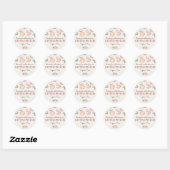 Sticker Rond marque d'anniversaire ou de baby shower pour le ch (Feuille)