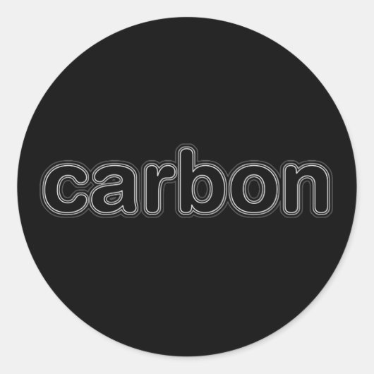 Sticker Rond Marque de carbone (Devant)