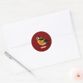 Sticker Rond Marque de dessin Abstrait d'oiseaux (Enveloppe)