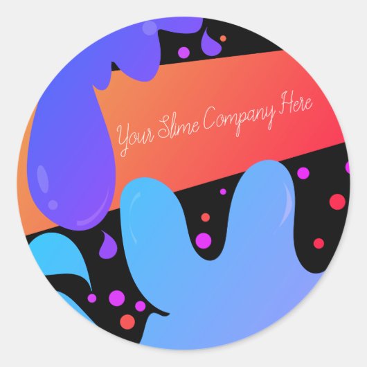 Sticker Rond Marque de l'entreprise Slime (Devant)