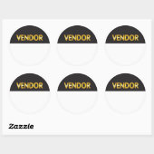 Sticker Rond Marque de nom du fournisseur pour la foire artisan (Feuille)