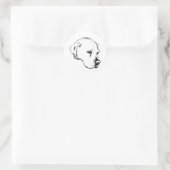Sticker Rond Marque de profil propre (Sac)