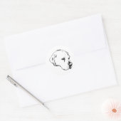 Sticker Rond Marque de profil propre (Enveloppe)