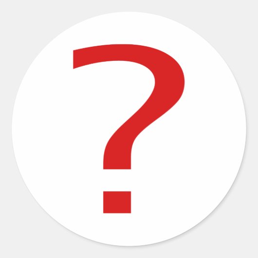 Sticker Rond Marque de question (Devant)
