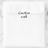 Sticker Rond Marque de question (Sac)