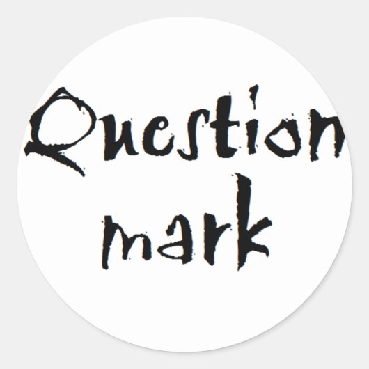 Sticker Rond Marque de question (Devant)