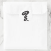 Sticker Rond Marque de question (Sac)
