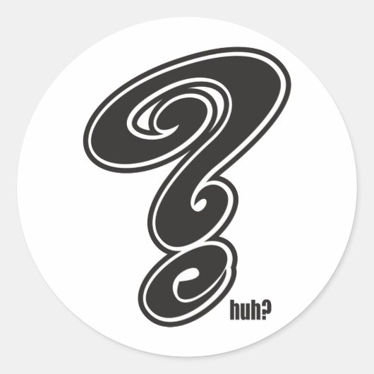 Sticker Rond Marque de question (Devant)