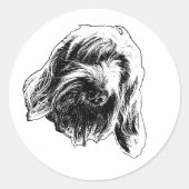 Sticker Rond Marque de Spinone douce (Devant)