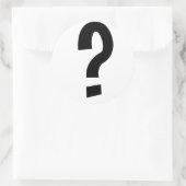 Sticker Rond Marque d'interrogation noire (Sac)