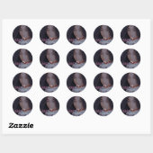 Sticker Rond Marque personnelle photo beauté ceinture maquillag (Feuille)