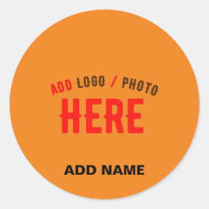 STICKER ROND MARQUE VÉRIFIÉE DE L'ORANGE SOMBRE MODERNE ET MODE