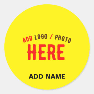 STICKER ROND MARQUE VÉRIFIÉE JAUNE CLAIR ET MODERNE