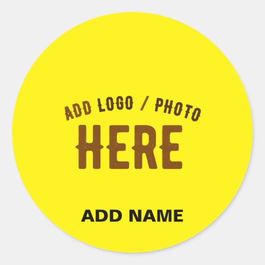 STICKER ROND MARQUE VÉRIFIÉE JAUNE CLAIR ET MODERNE (Devant)