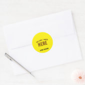 STICKER ROND MARQUE VÉRIFIÉE JAUNE CLAIR ET MODERNE (Enveloppe)