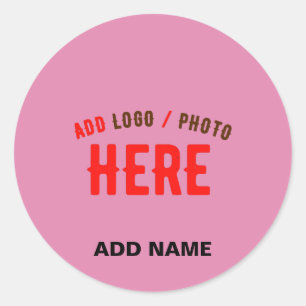 STICKER ROND MARQUE VÉRIFIÉE ROSE CHAUDE MODERNE ET COUSTE