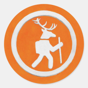 Sticker Rond Marqueur de sentier de cerf