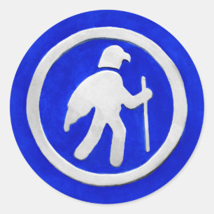 Sticker Rond Marqueur de sentier de faucon