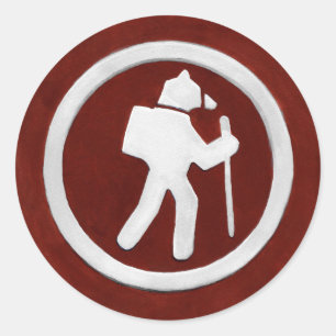 Sticker Rond Marqueur de sentier de l'ours