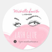 Sticker Rond Marqueur Lashes Brow Black Rose Lash Glue (Devant)