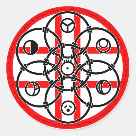 Sticker Rond Marqueur lunaire (Devant)