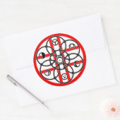 Sticker Rond Marqueur lunaire (Enveloppe)