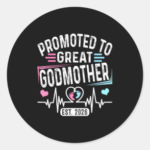 Sticker Rond Marraine Exceptionnelle Promue Est Vintage