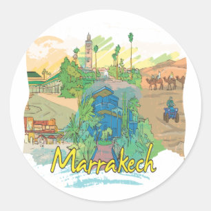 Sticker Rond Marrakech