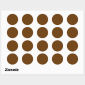 Sticker Rond Marron 663300 (Feuille)