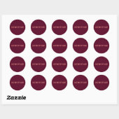 Sticker Rond Marron minimaliste simple (Feuille)