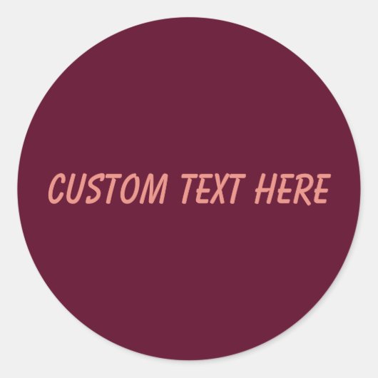 Sticker Rond Marron minimaliste simple (Devant)