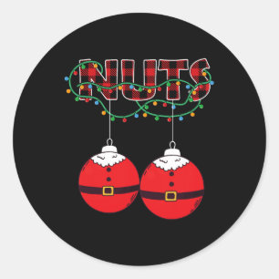 Sticker Rond Marrons Châtaignes Noël Correspondance Noël