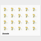 Sticker Rond Mars Anniversaire Daffodique Fleur de naissance pe (Feuille)