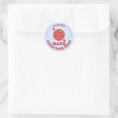 Sticker Rond Mars La planète rouge Geek spatial Système solaire (Sac)