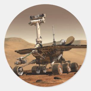 Sticker Rond Mars Rover