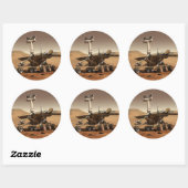 Sticker Rond Mars Rover (Feuille)