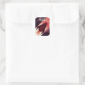 Sticker Rond Mars Starship Art Déco Space Art (Sac)