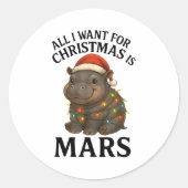 Sticker Rond Mars The Hip Christmas Baby Hip Mars Viral Pygmy H (Devant)