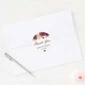 Sticker Rond Marsala Bordeaux Cadeau de Mariage d'Automne Remer (Enveloppe)
