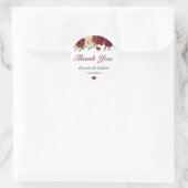 Sticker Rond Marsala Bordeaux Cadeau Mariage Remerciement (Sac)