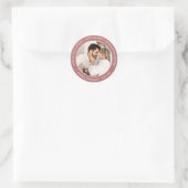 Sticker Rond Marsala Moderne Mariage photo Enveloppe Phoques (Sac)