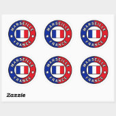 Sticker Rond Marseille France (Feuille)