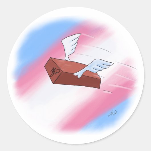 Sticker Rond Marsha P. Johnson envoie ses regards (Devant)